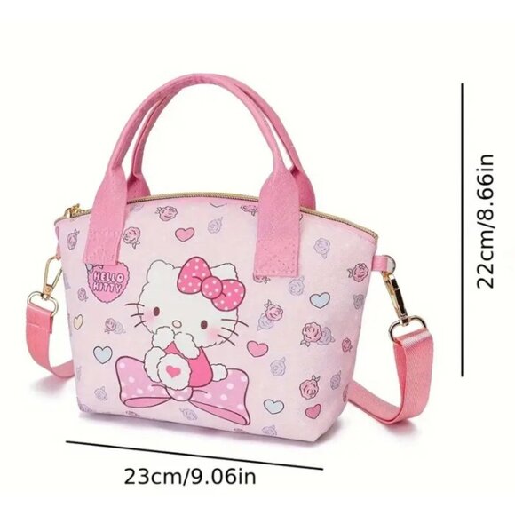 Hello Kitty Pink Canvas Messenger Bag for Women – Cute Shoulder Purse & Portable - Picture 4 of 4